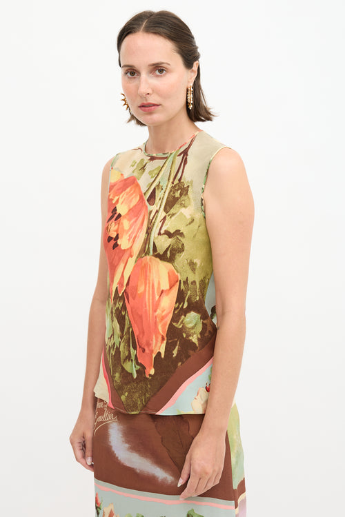 Jean Paul Gaultier 2000s Silk Floral Blouse