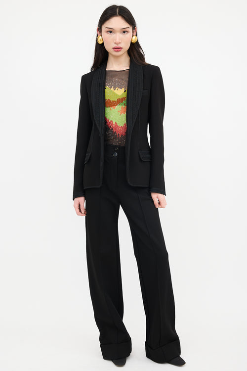 Jean Paul Gaultier Embroidered Shawl Blazer