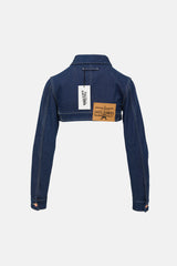 Jean Paul Gaultier Cropped Denim Bustier Jacket
