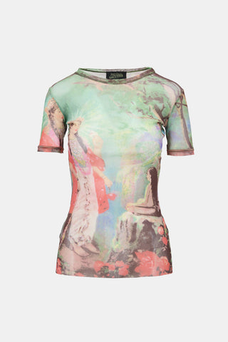 Jean Paul Gaultier FW 1998 Mesh Printed T-Shirt