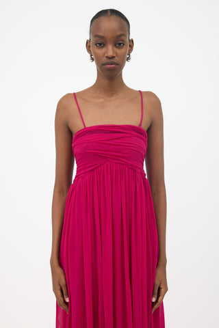 Jean Paul Gaultier Knit Mesh Ruched Dress