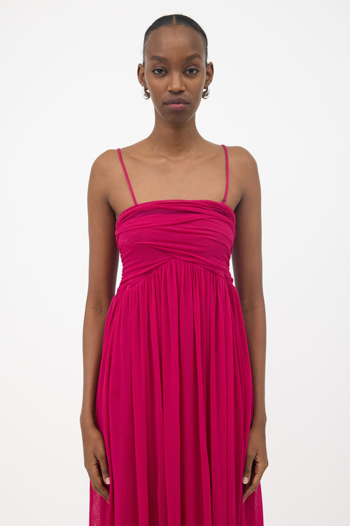 Jean Paul Gaultier Knit Mesh Ruched Dress