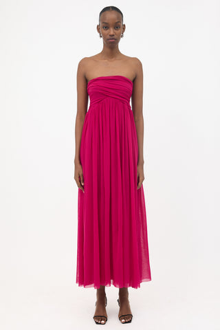 Jean Paul Gaultier Knit Mesh Ruched Dress