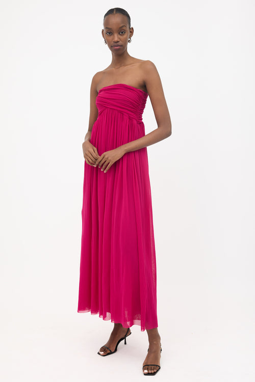 Jean Paul Gaultier Knit Mesh Ruched Dress