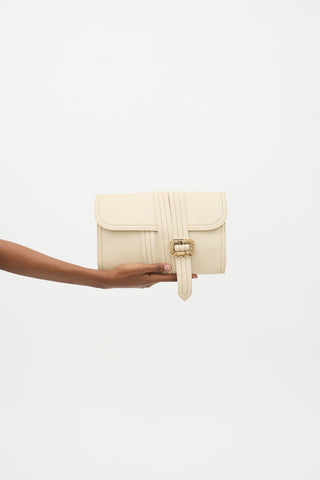 Jean Paul Gaultier Leather Belted Wrap Clutch