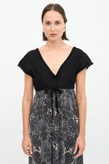 Jean Paul Gaultier Mesh Leaf Printed Dress