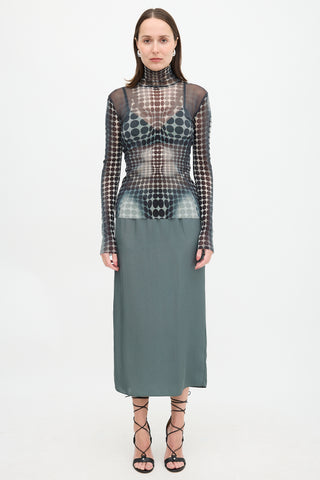 Jean Paul Gaultier Mesh Polka Dot Top