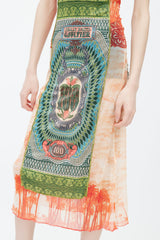 Jean Paul Gaultier Multicolour Mesh Evidemment Banknote Print Dress
