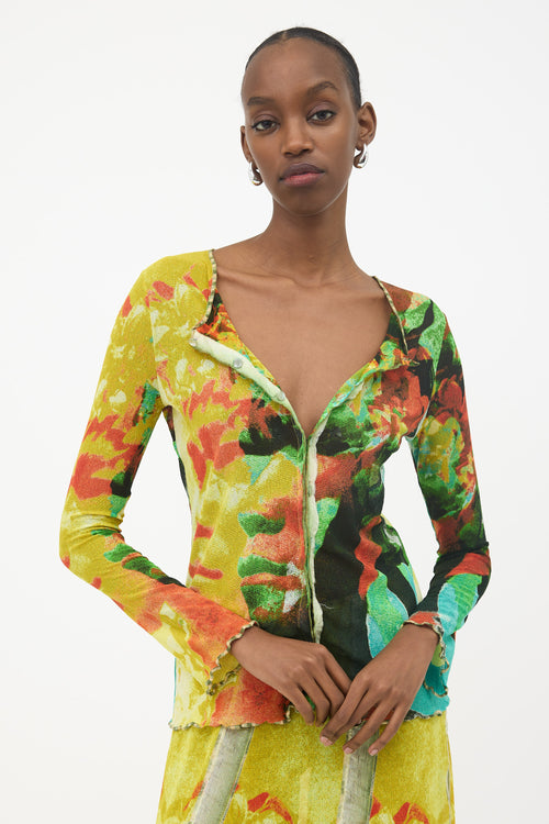 Jean Paul Gaultier SS 2000 Sheer Printed Shirt