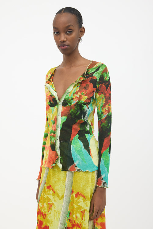 Jean Paul Gaultier SS 2000 Sheer Printed Shirt