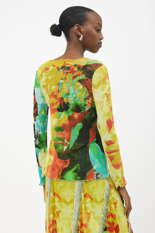 Jean Paul Gaultier SS 2000 Sheer Printed Shirt