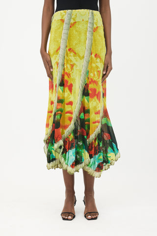 Jean Paul Gaultier SS 2000 Sheer Printed Skirt