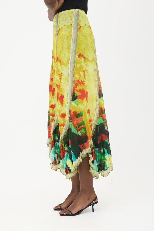 Jean Paul Gaultier SS 2000 Sheer Printed Skirt