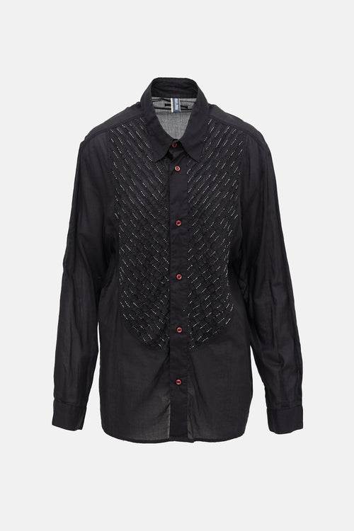 Jean Paul Gaultier Semi Sheer Embellished Shirt