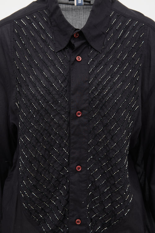 Jean Paul Gaultier Semi Sheer Embellished Shirt