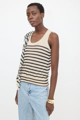 Jean Paul Gaultier Soleil Mesh Striped Tank Top