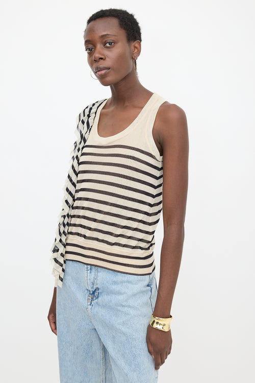 Jean Paul Gaultier Soleil Mesh Striped Tank Top