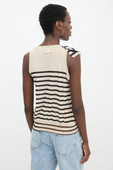 Jean Paul Gaultier Soleil Mesh Striped Tank Top