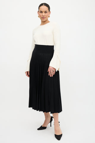 Jean Paul Gaultier Vintage Wool Knit Pleated Skirt