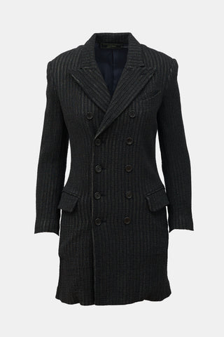Jean Paul Gaultier Vintage Wool Ribbed Blazer Dress