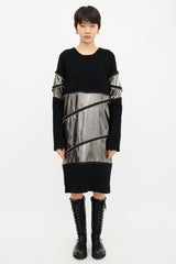 Jean Paul Gaultier Wool Cable Knit Zip Sweater