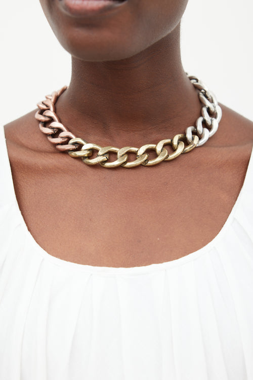 Jenny Bird Silver & Multicolour Chain Link Riri Necklace