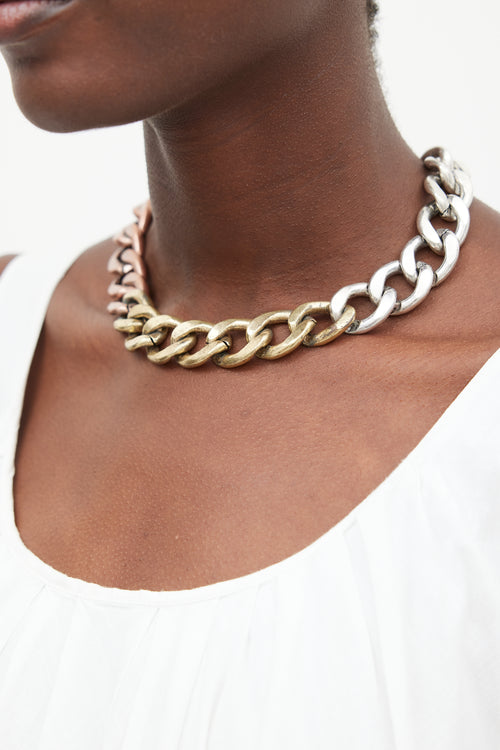 Jenny Bird Silver & Multicolour Chain Link Riri Necklace