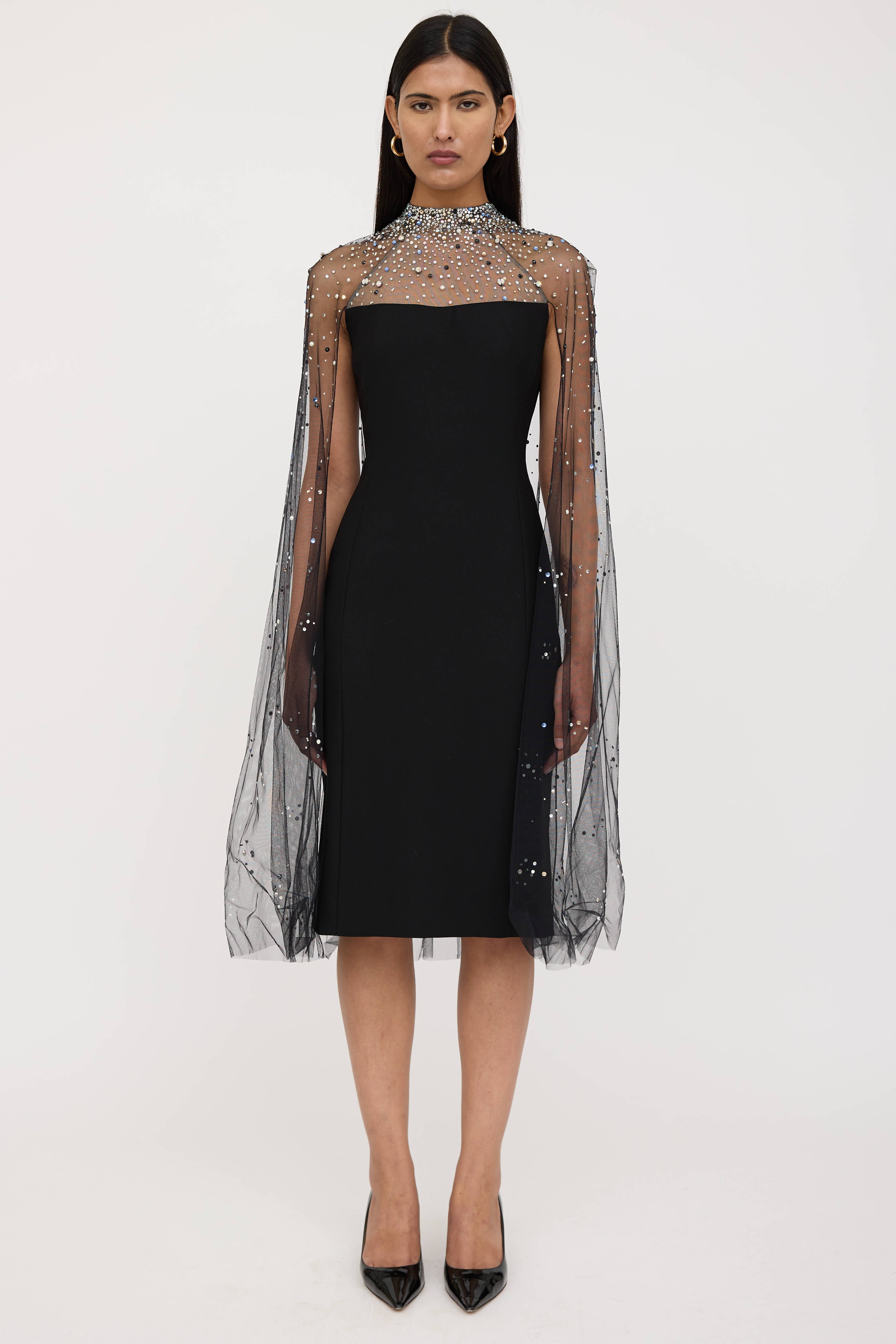 Jenny Packham // Sheer Crystal Dress – VSP Consignment