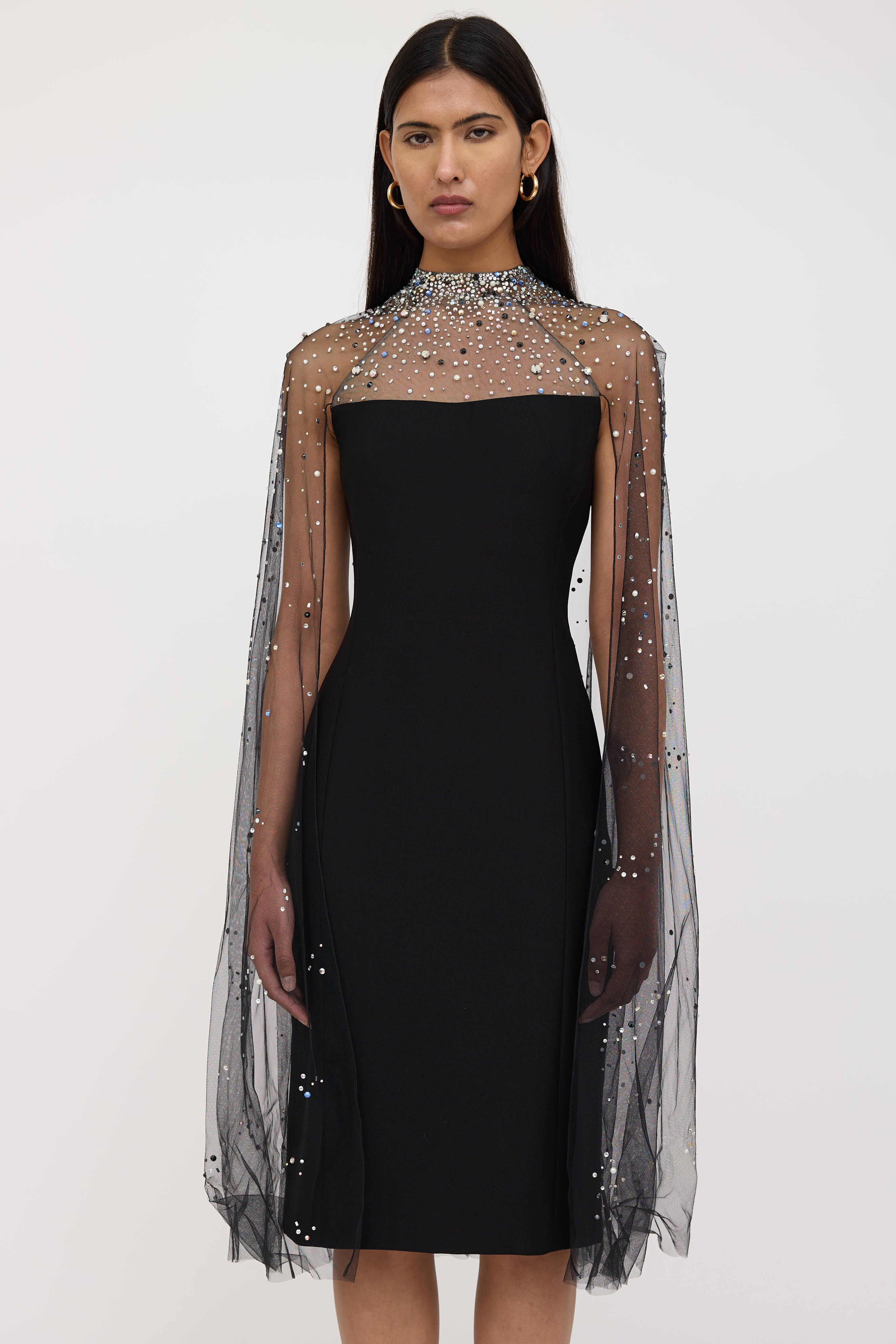 Jenny Packham // Sheer Crystal Dress VSP Consignment Jenny Packham // Sheer Crystal Dress VSP Consignment