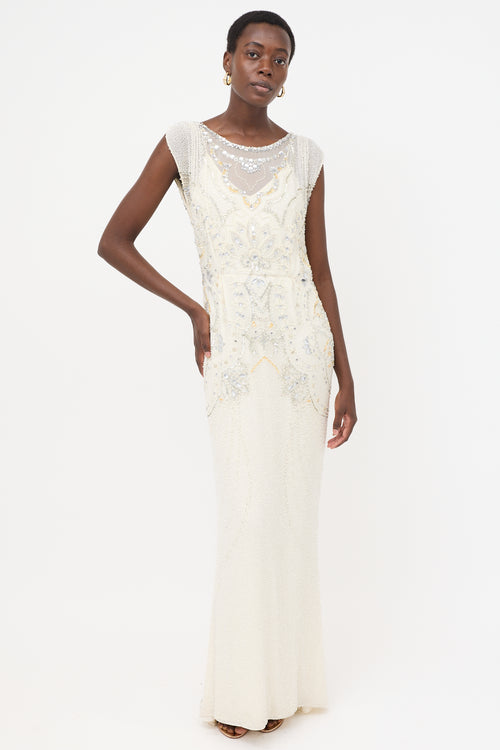 Jenny Packham Silk Embellished Dress