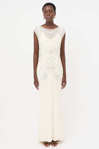 Jenny Packham Silk Embellished Dress