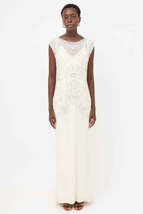 Jenny Packham Silk Embellished Dress