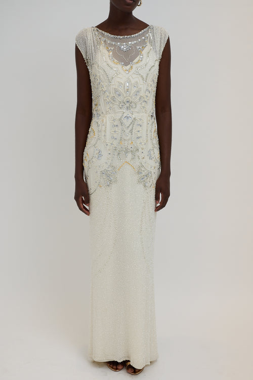 Jenny Packham Silk Embellished Dress