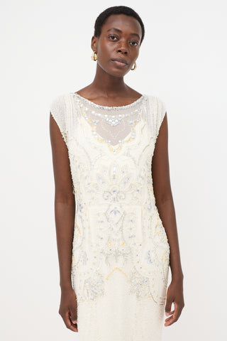 Jenny Packham Silk Embellished Dress