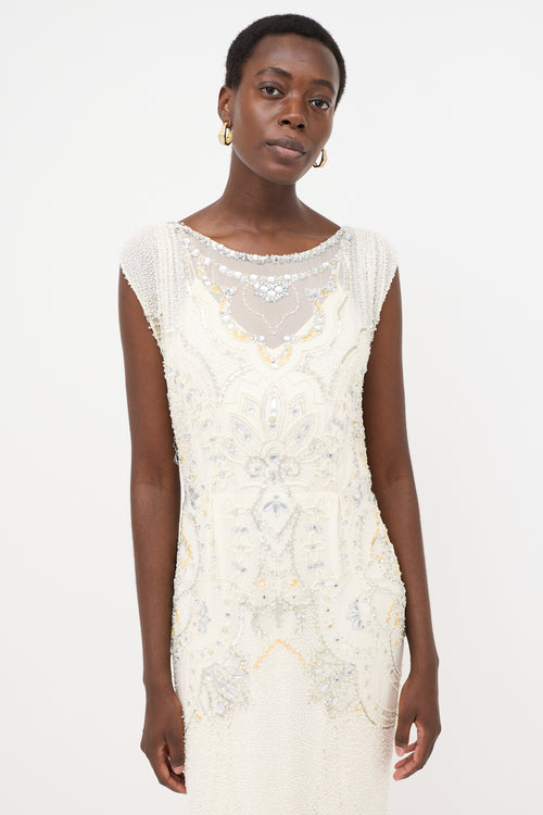Jenny Packham Silk Embellished Dress