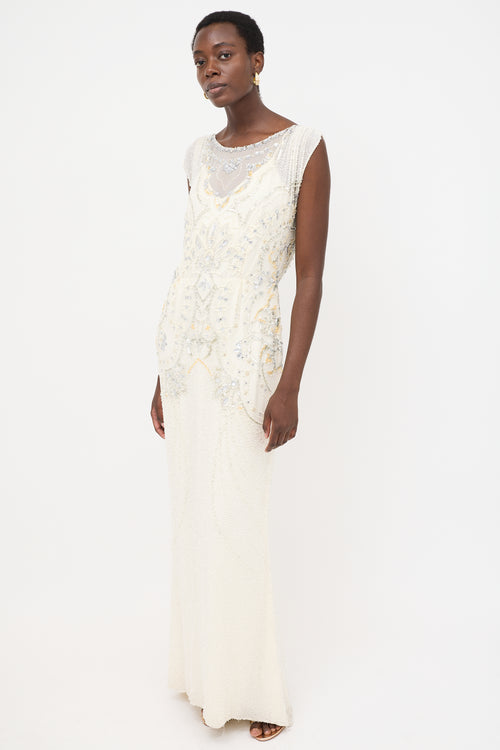 Jenny Packham Silk Embellished Dress