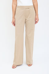 Jil Sander Beige Nylon Wide Leg Trouser