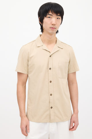 Jil Sander Beige Short Sleeve Shirt