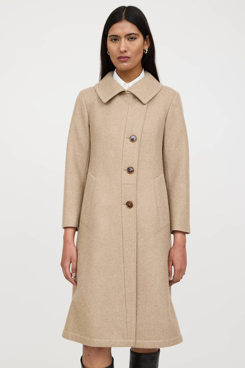 Jil Sander Cashmere Pointed Collar Coat