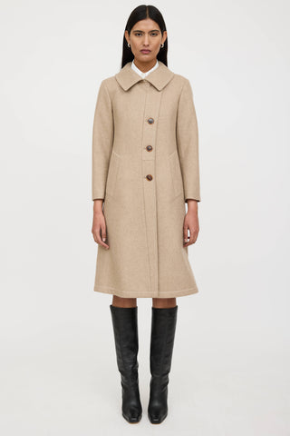 Jil Sander Cashmere Pointed Collar Coat