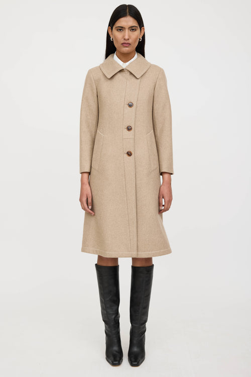Jil Sander Cashmere Pointed Collar Coat