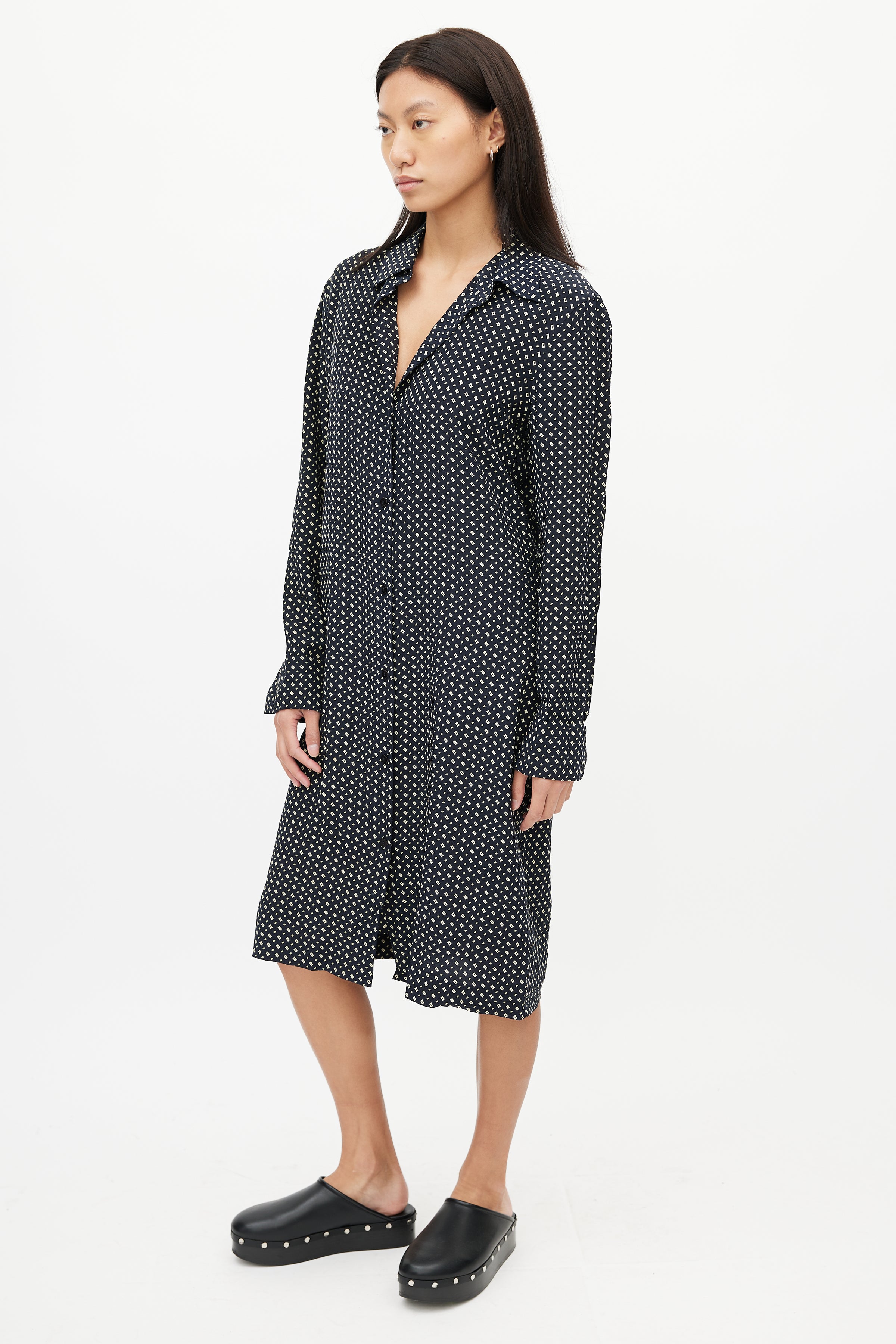 jil sander shirt dress Gathered cotton poplin shirt dress in blue - Jil Sander