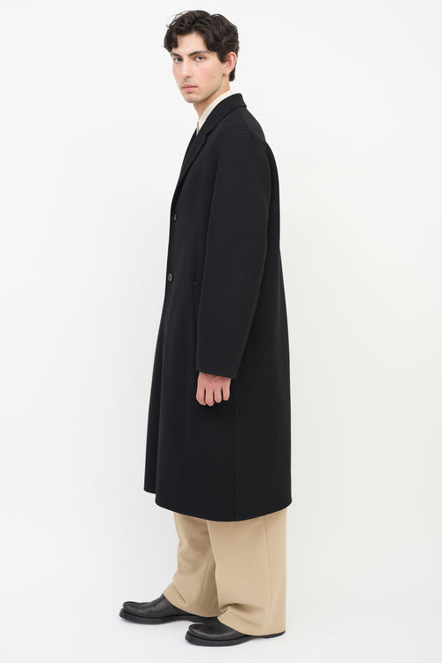 Jil Sander Black Cashmere Two Pocket Coat