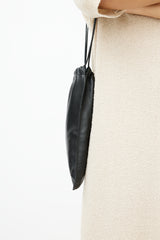 Jil Sander Black Drawstring Pouch Bag