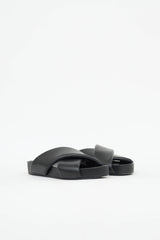 Jil Sander Leather Criss Cross Slide