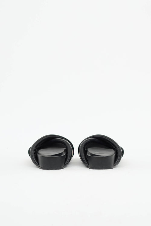 Jil Sander Leather Criss Cross Slide
