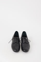 Jil Sander Black Pebbled Leather Oxford