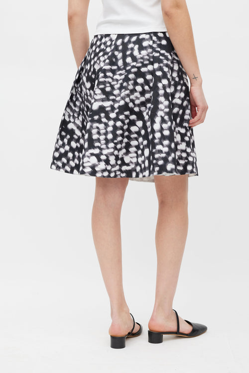 Jil Sander Black & White Blur Skirt