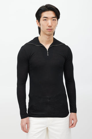 Black & White Zip Top