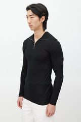 Jil Sander Black & White Zip Top